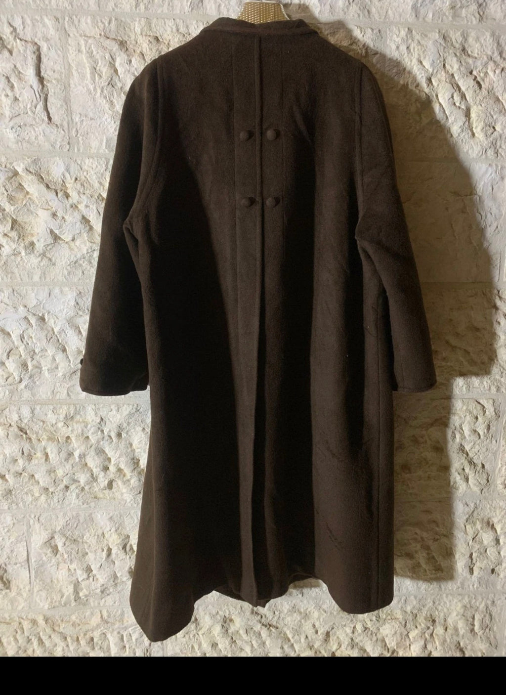 Vintage Wool Mohair classic brown raglan over coat 48 XL 18