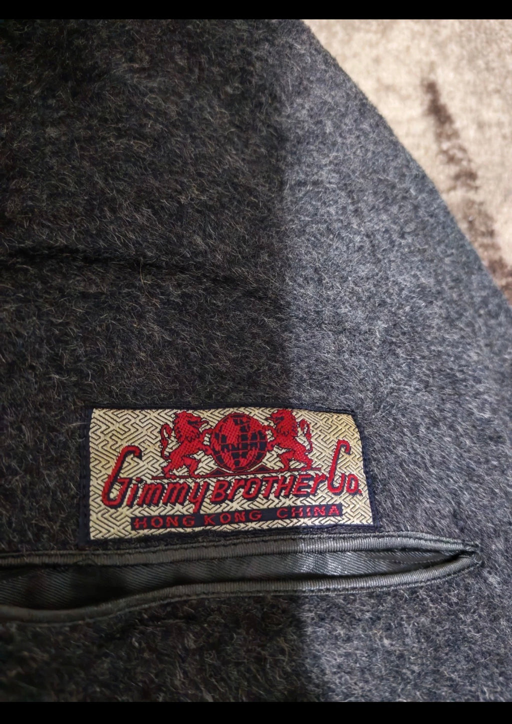 1960s Vintage handtailored bespoke wool mohair classic charcoal over coat 40R