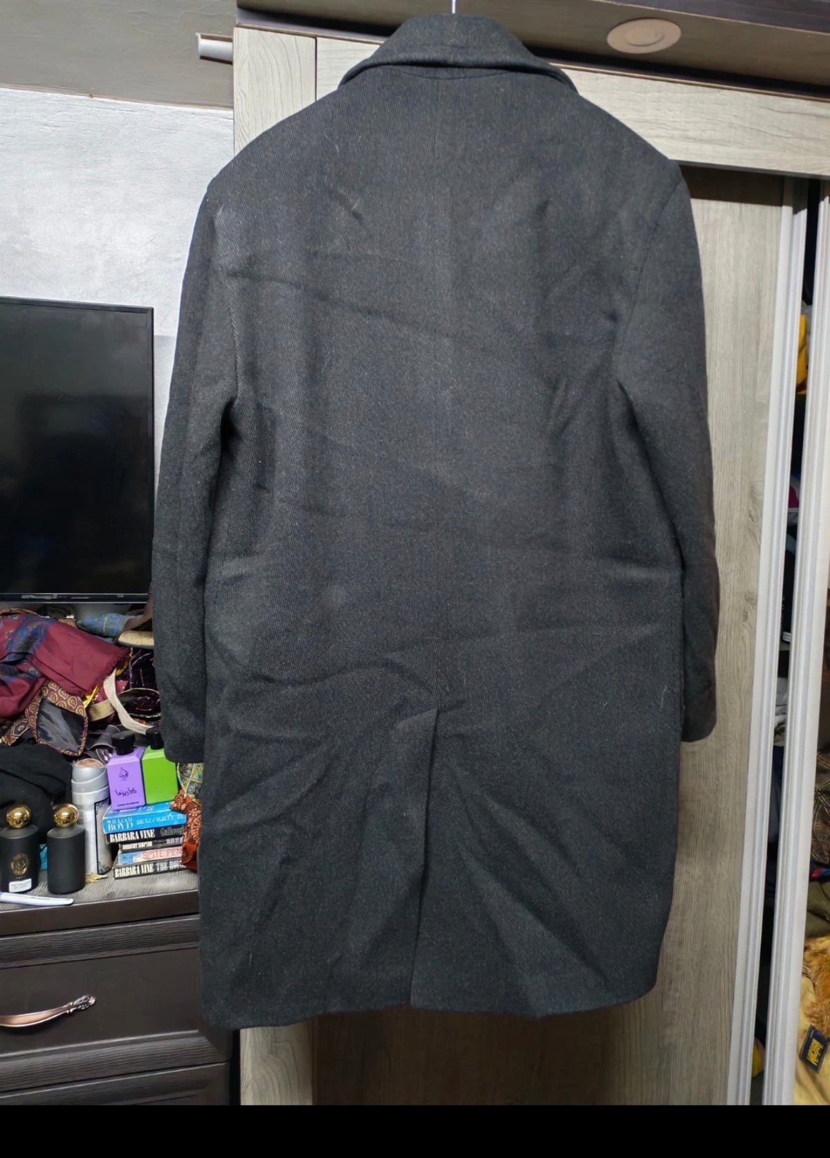 Vintage Wool blend classic Italian charcoal top over coat 42R