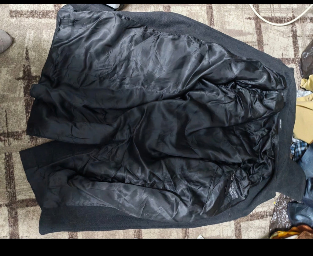 Vintage Wool blend classic Italian charcoal top over coat 42R