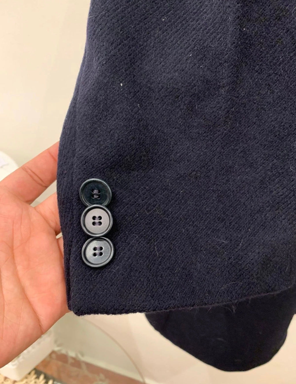Vintage Dalcos Wool Cashmere blend classic Italian navy top over coat 48R XL