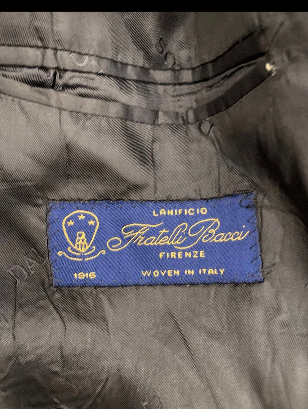 Vintage Dalcos Wool Cashmere blend classic Italian navy top over coat 48R XL
