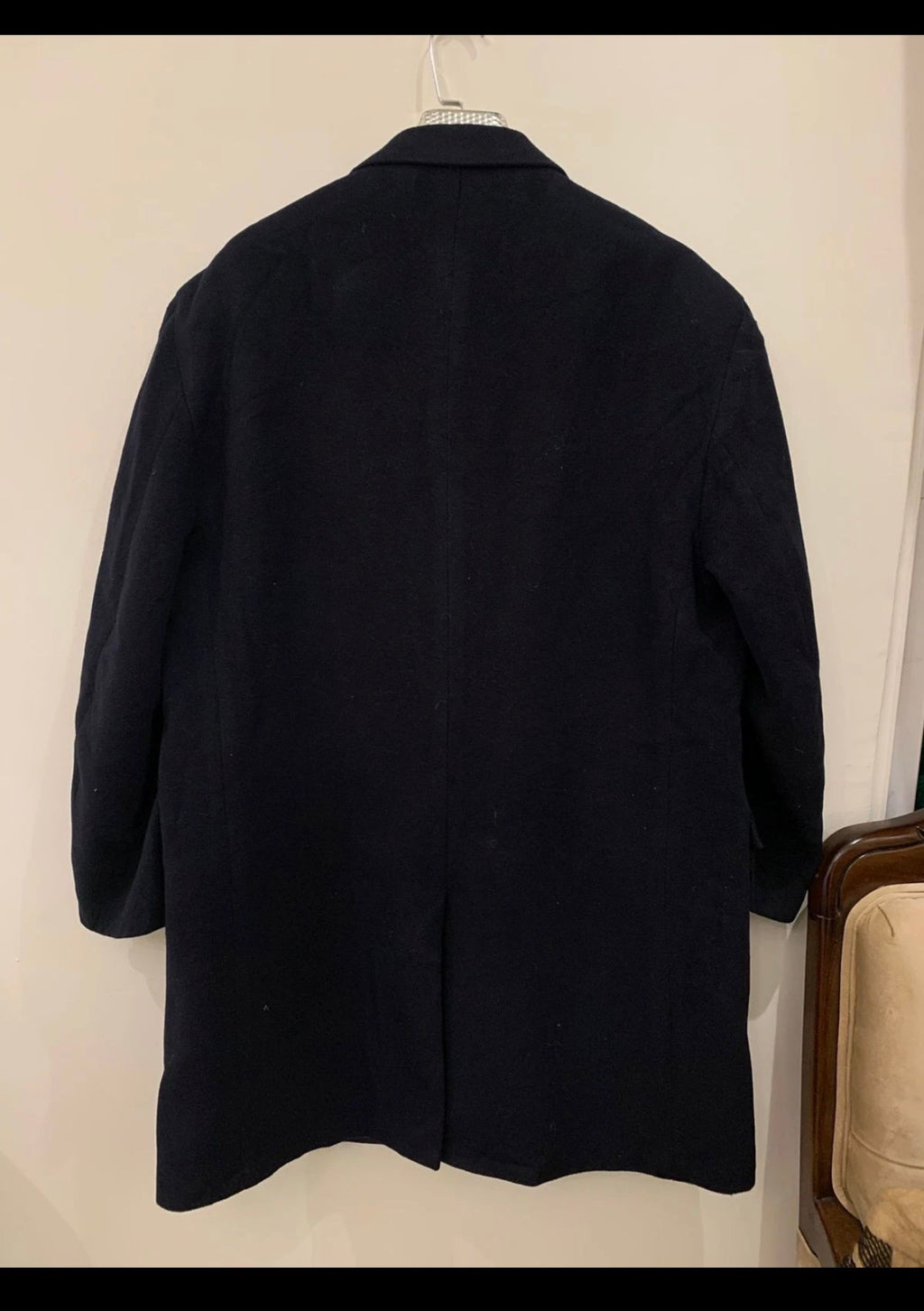 Vintage Dalcos Wool Cashmere blend classic Italian navy top over coat 48R XL