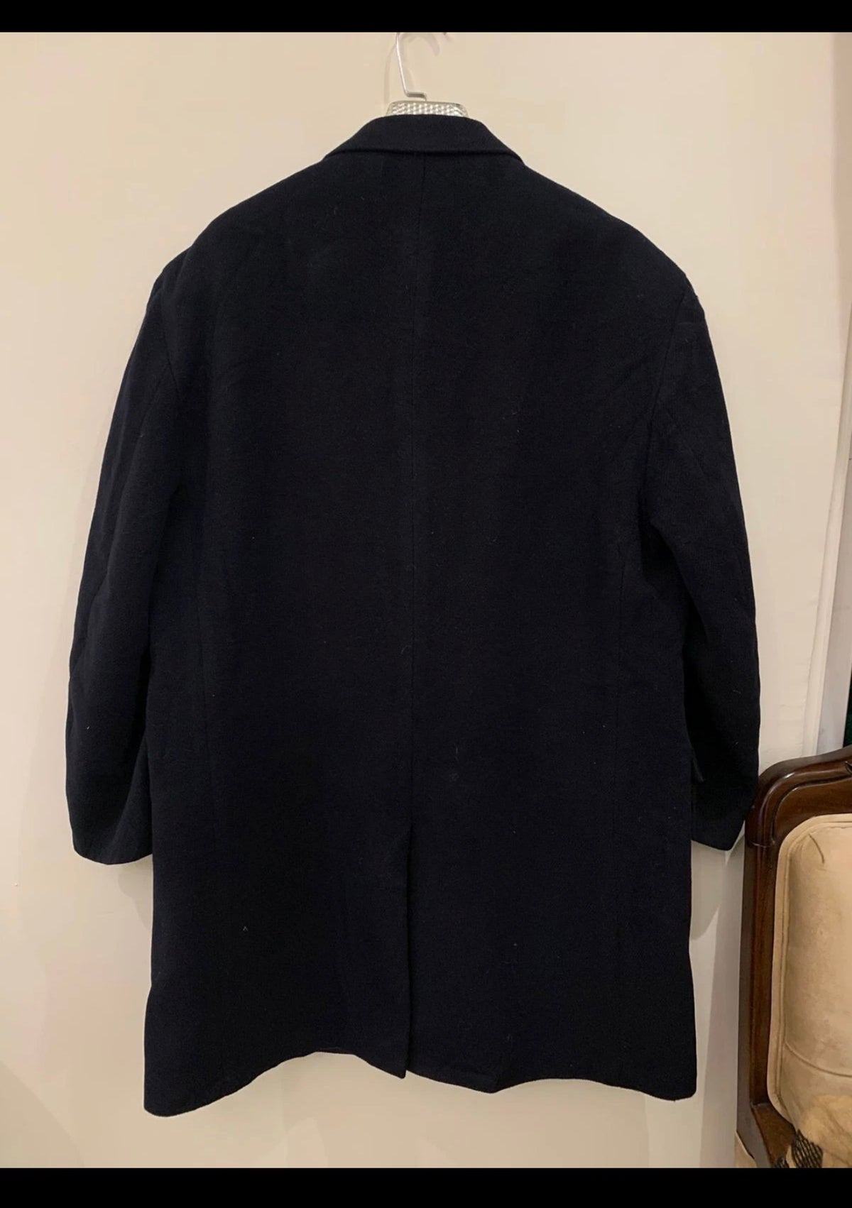 Vintage Dalcos Wool Cashmere blend classic Italian navy top over coat 48R XL