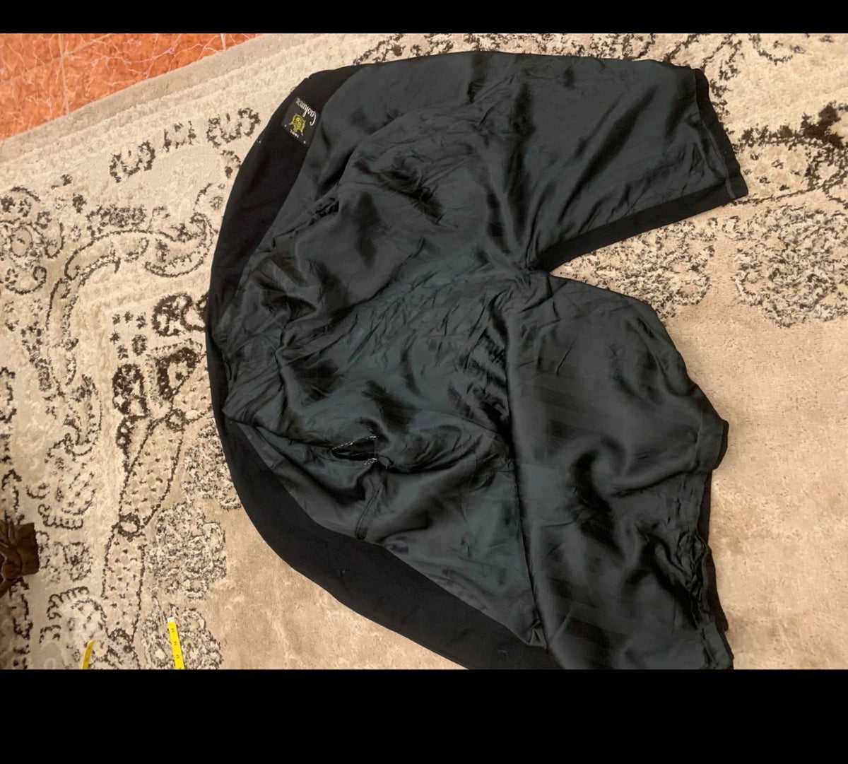 1960s Vintage 100% pure cashmere classic black suit over coat 50R 50L 2XL