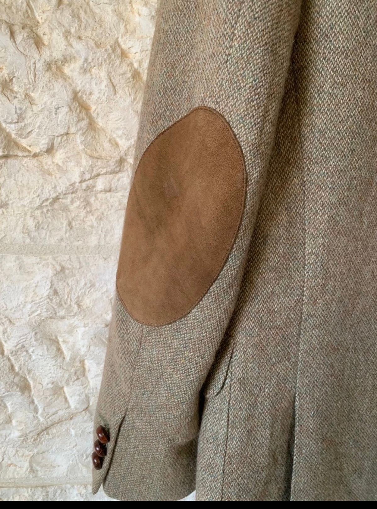 Vintage Bogner pure wool handwoven tweed classic brown hunting jacket blazer 42R