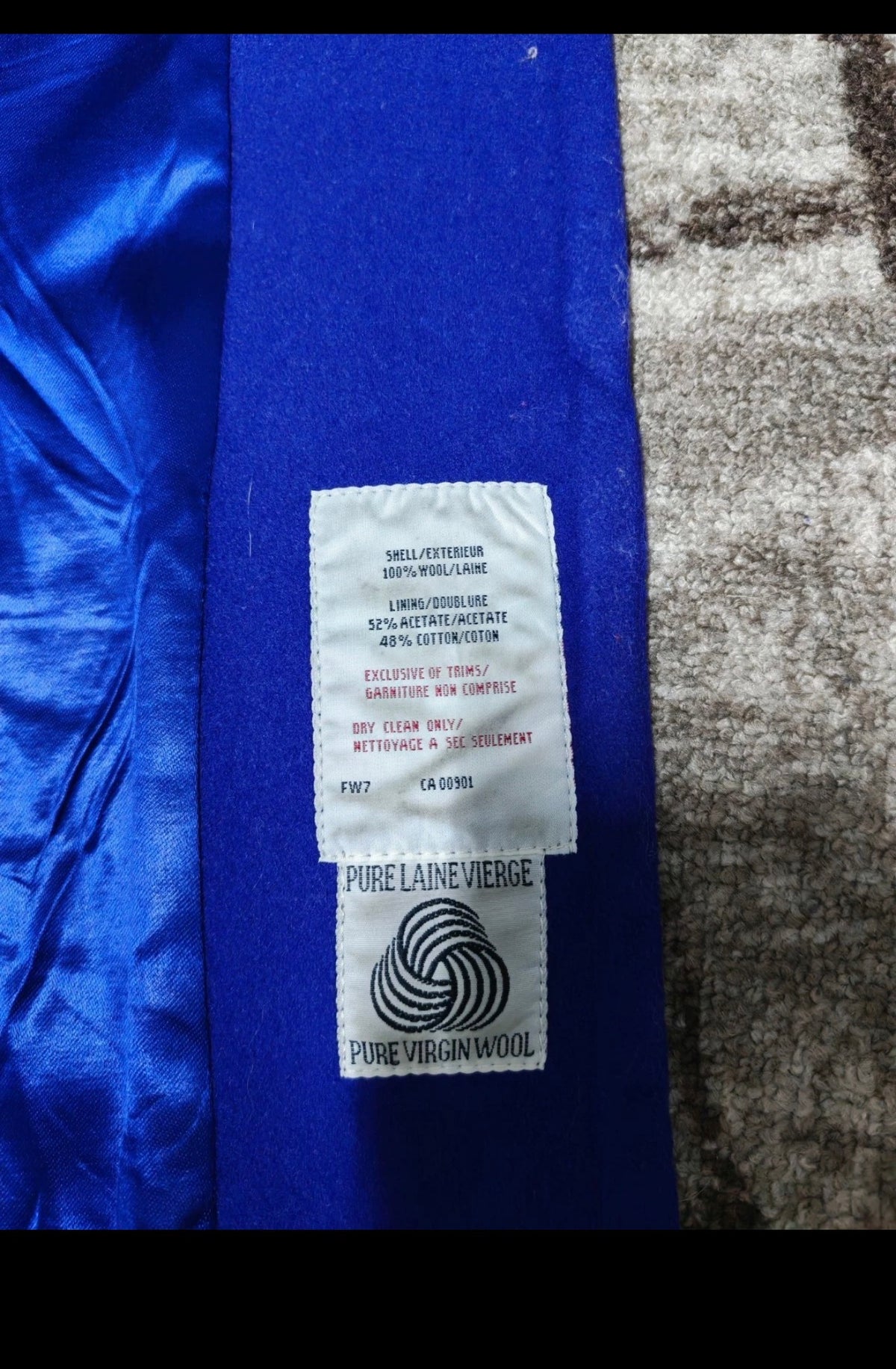 Vintage London Fog pure wool classic women's Azure blue raglan over coat 42 12 M
