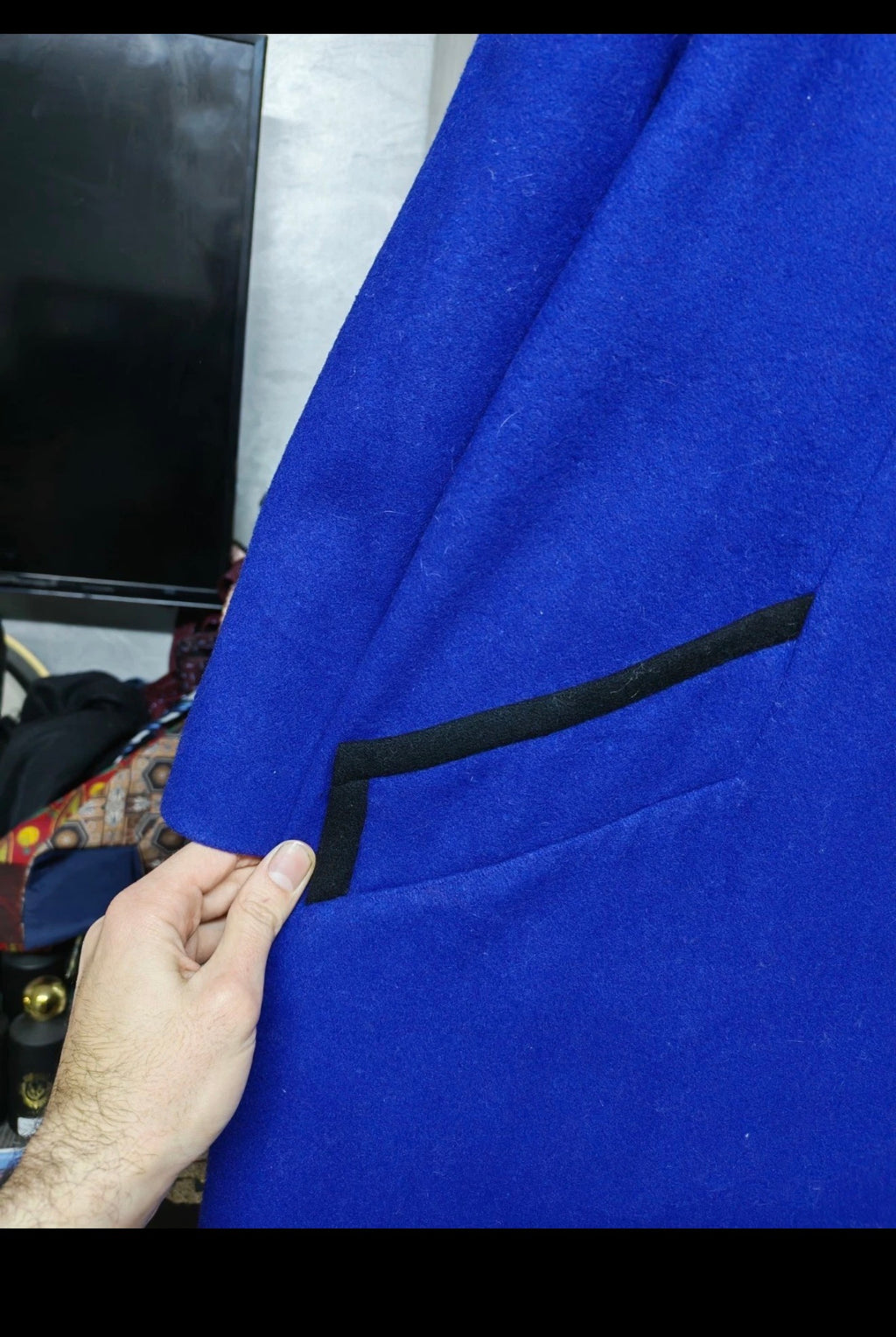 Vintage London Fog pure wool classic women's Azure blue raglan over coat 42 12 M