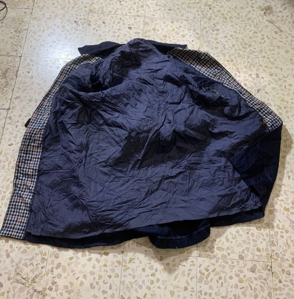 Vintage Tiroler Loden wool blend classic navy over coat 40R 42R