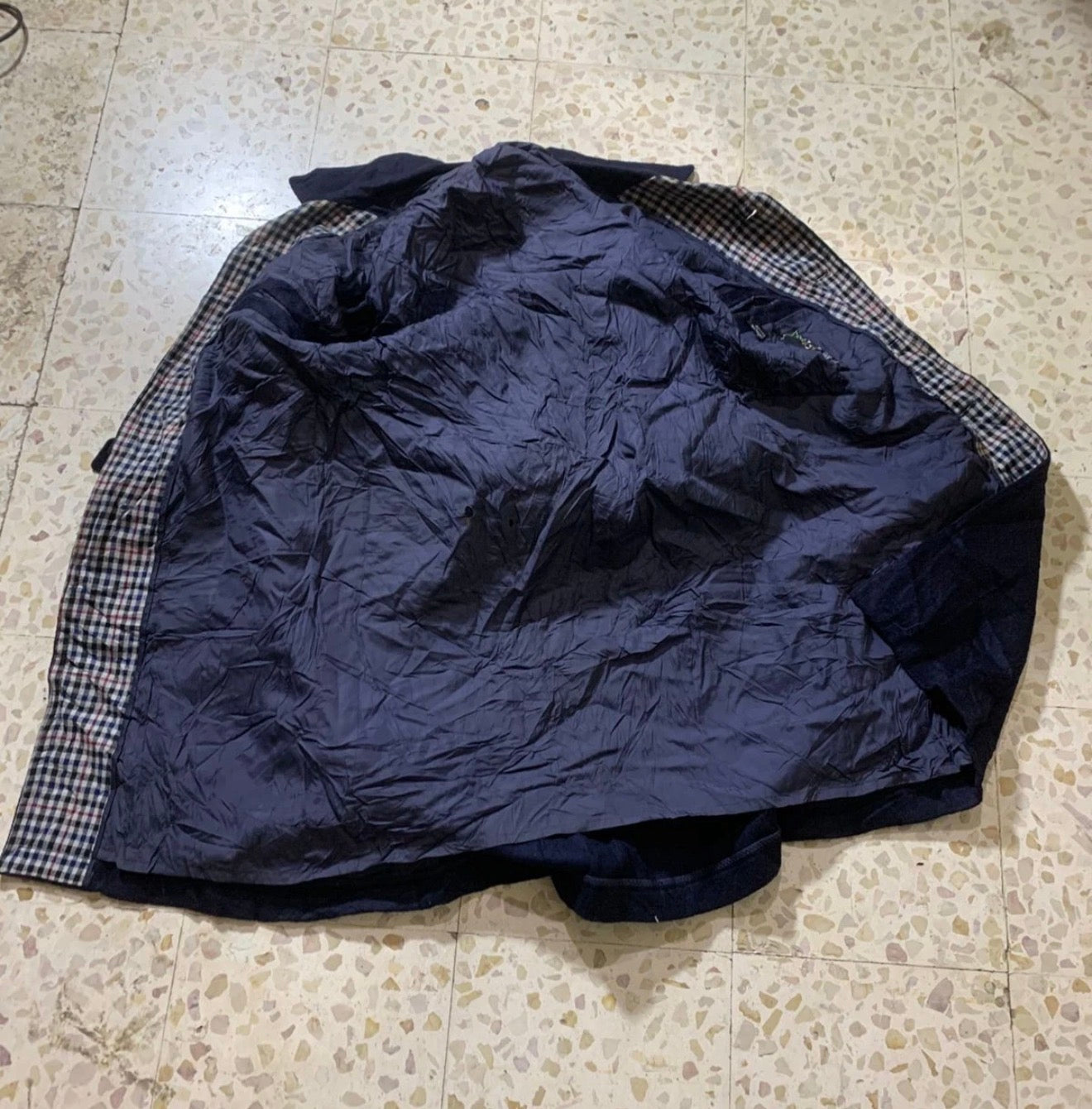 Vintage Tiroler Loden wool blend classic navy over coat 40R 42R