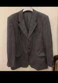 Vintage Wool & Cashmere houndstooth classic jacket blazer 48R 48L XL
