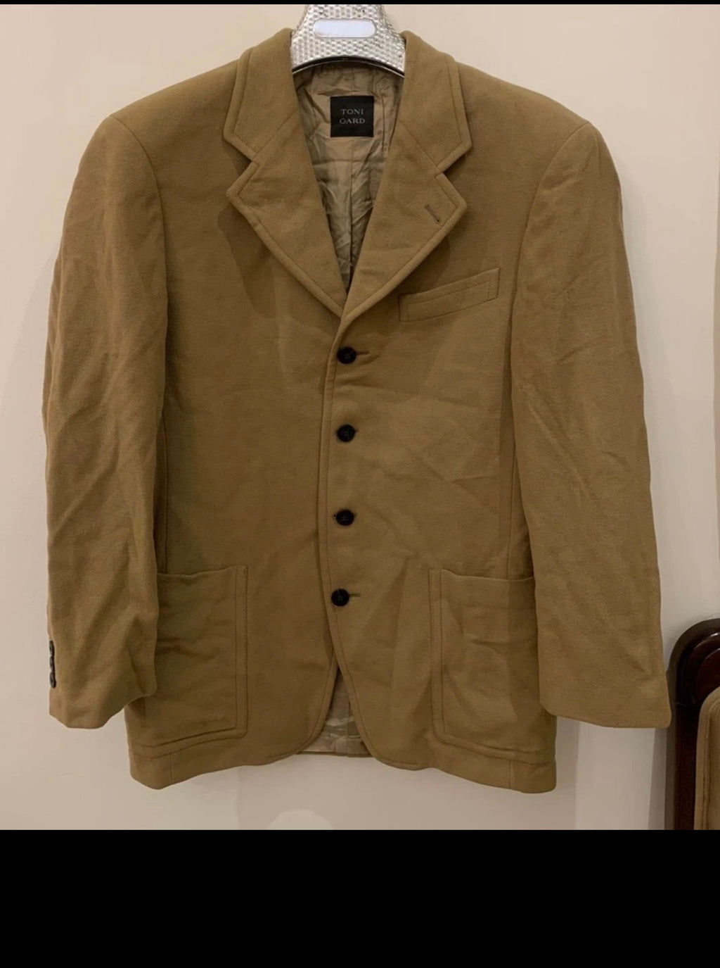 Vintage Toni Gard classic Wool Cashmere camel beige hunting jacket blazer 40R