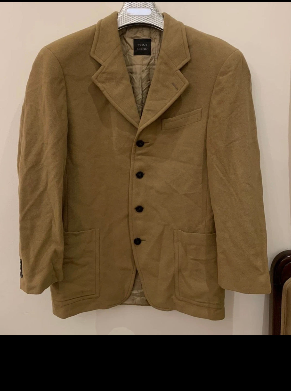 Vintage Toni Gard classic Wool Cashmere camel beige hunting jacket blazer 40R