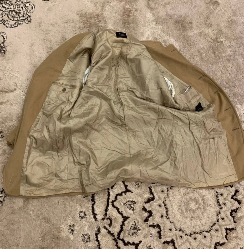 Vintage Toni Gard classic Wool Cashmere camel beige hunting jacket blazer 40R