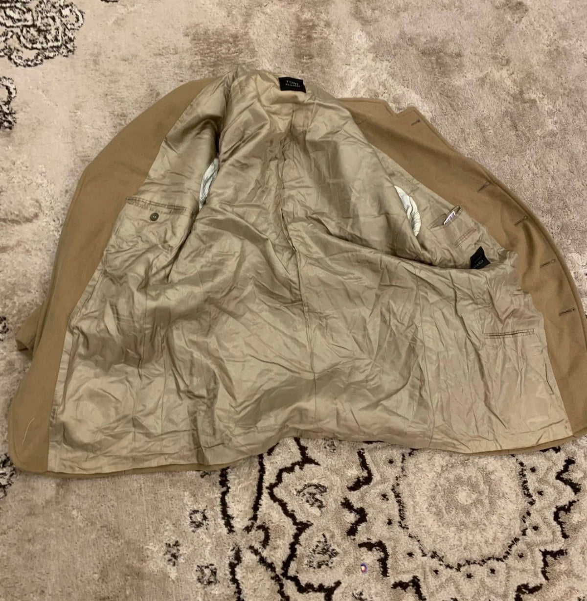 Vintage Toni Gard classic Wool Cashmere camel beige hunting jacket blazer 40R