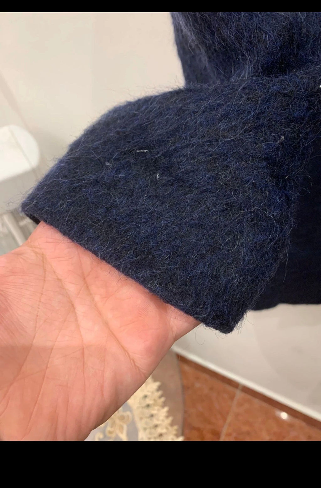 Classic style COS wool Alpaca blend blue raglan over coat 40R