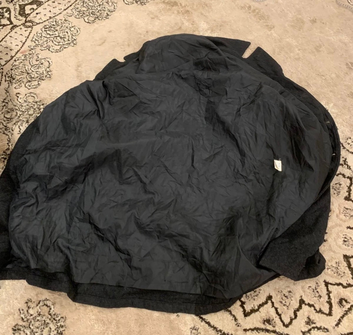 Vintage Danpol wool blend charcoal belted double breasted over coat 50R 2XL