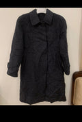 Vintage Stefania Rinaldi pure wool raglan charcoal over coat 40 10 M
