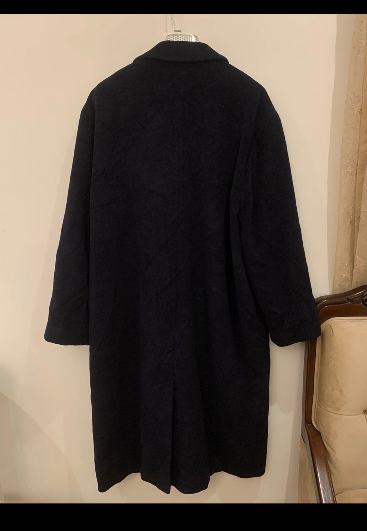 Vintage Stange wool cashmere classic navy over coat 48R XL