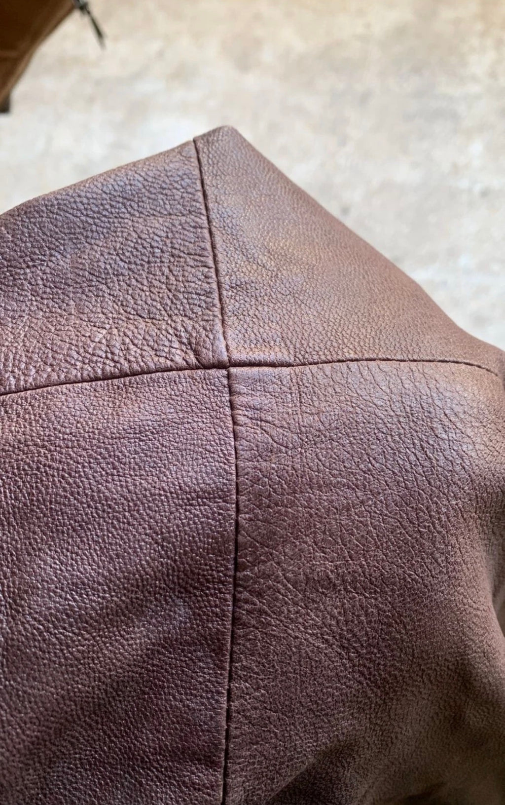 Vintage genuine leather fur collar women's hooded long over coat 18 2XL 48
