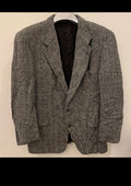 Vintage Joseph Abboud pure wool herringbone gray classic jacket blazer 42R