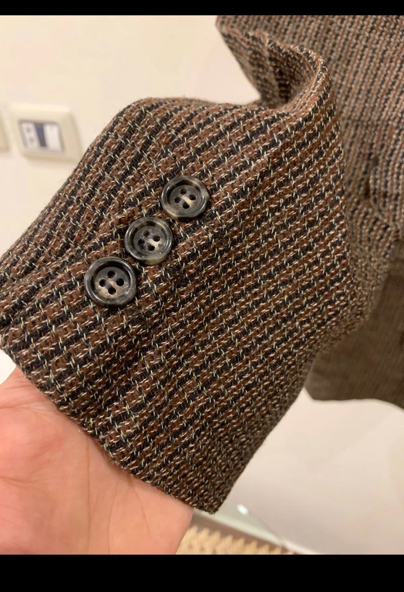 Vintage Yves Saint Laurent pour homme wool blend camouflage jacket blazer 44R