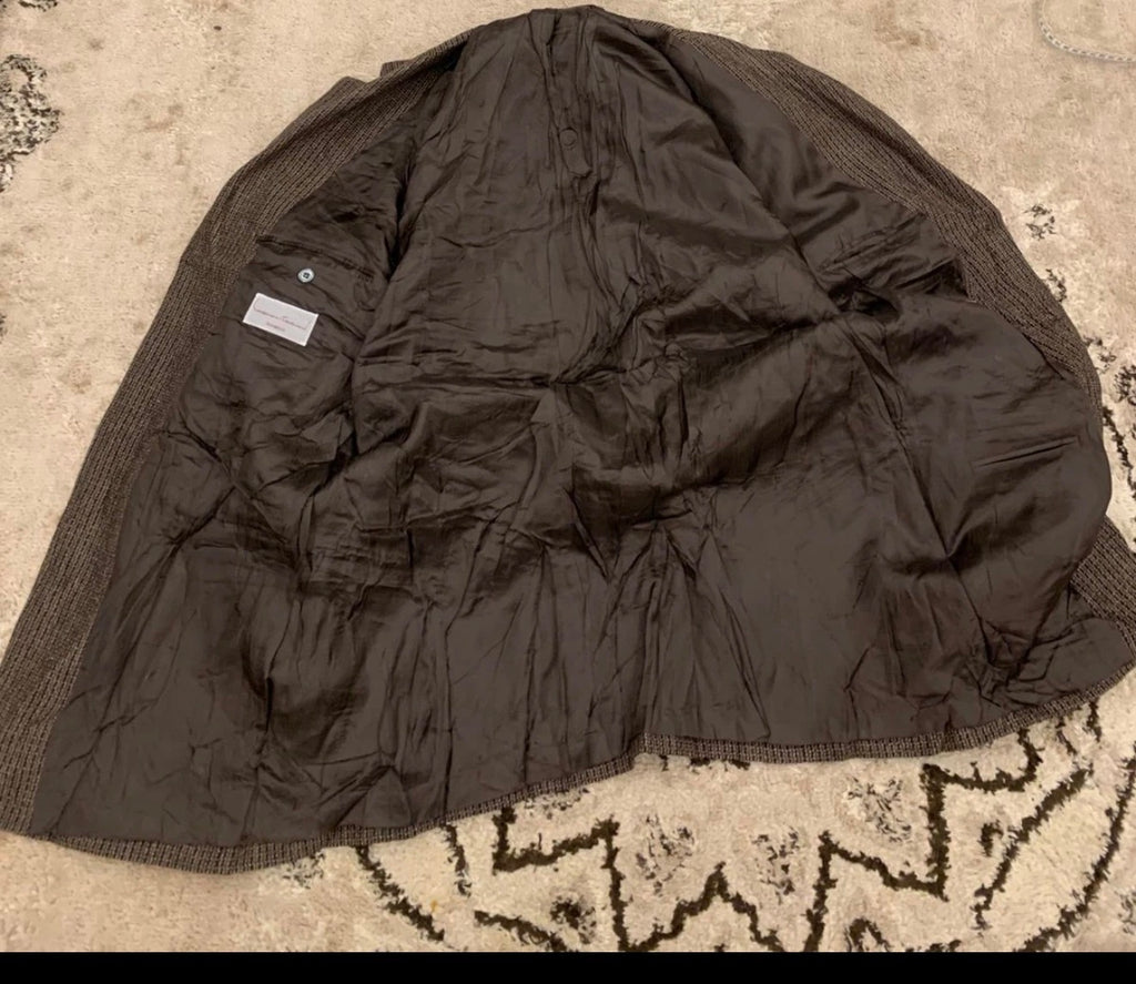 Vintage Yves Saint Laurent pour homme wool blend camouflage jacket blazer 44R