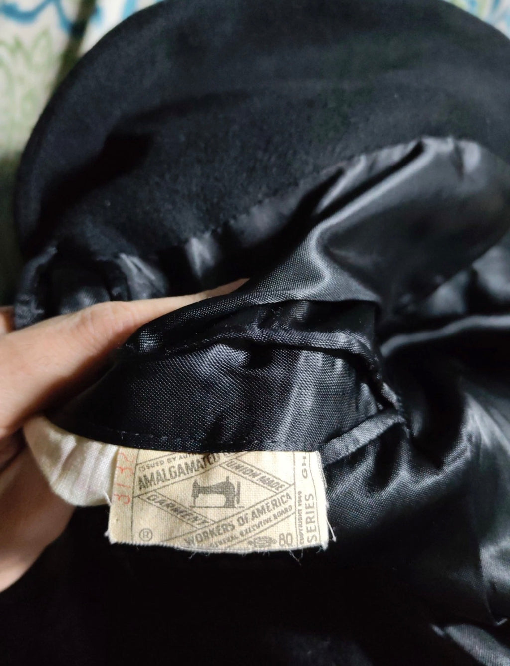 1950s Vintage 100% pure cashmere USA union made classic black over coat 44R 44L