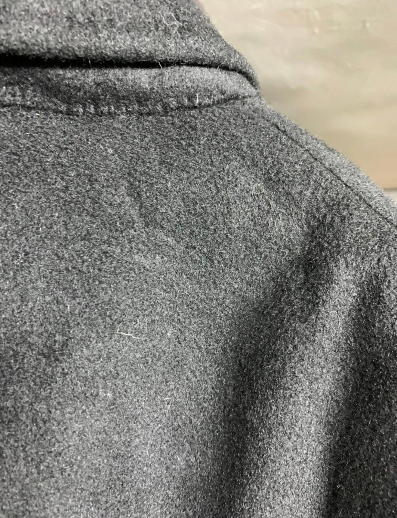 1950s Vintage 100% pure cashmere USA union made classic black over coat 44R 44L