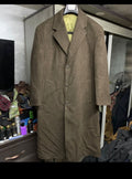 Vintage Joseph Abboud pure wool classic brown long over coat 42R 42S