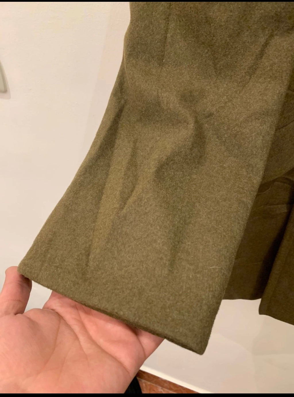 1960s Vintage military army pure Woollen wool db gold button over coat 42R 42L