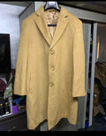 Vintage wool Cashmere blend classic camel beige over coat 44R 44L