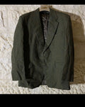Vintage Windowpane all worsted wool classic green hunting jacket blazer 42R