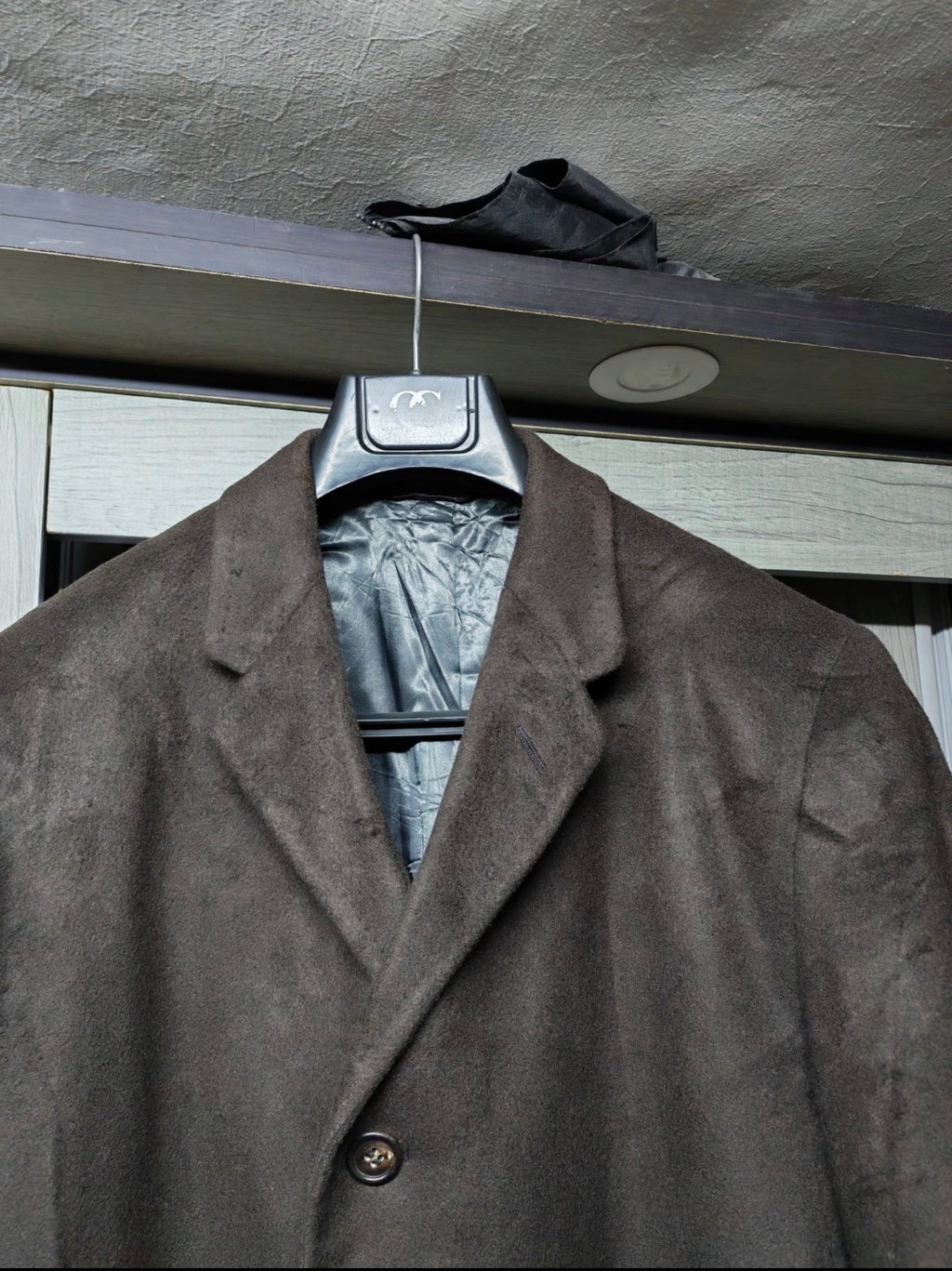 1960s Vintage cashmere wool USA union made classic brown over coat 46R 46L XL