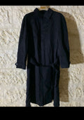 Vintage Hugo Boss classic pure Wool belted Navy classic raglan over coat 44R