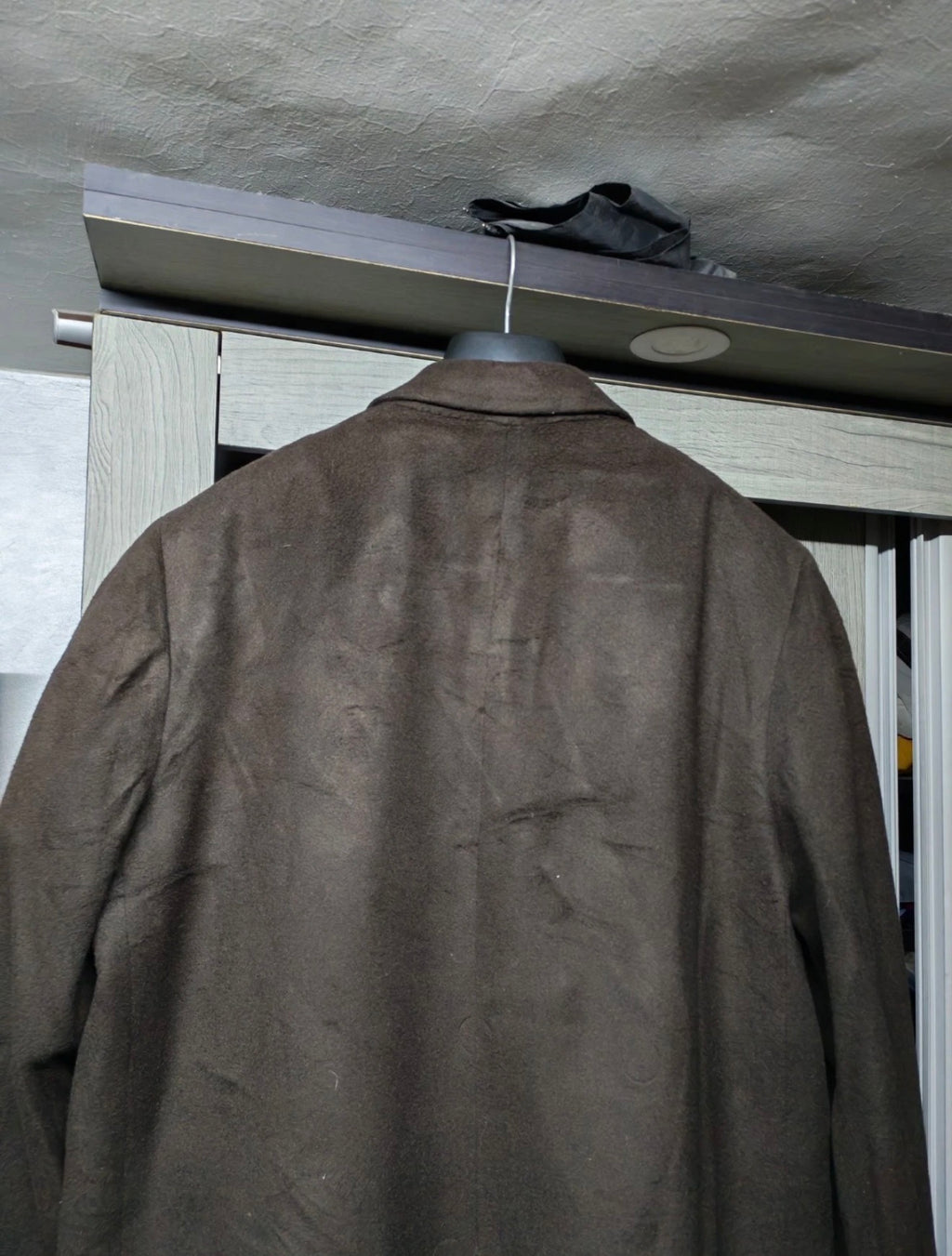 1960s Vintage cashmere wool USA union made classic brown over coat 46R 46L XL