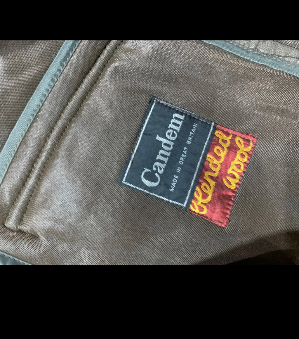 Vintage Wool blended classic brown unique over coat 44R L