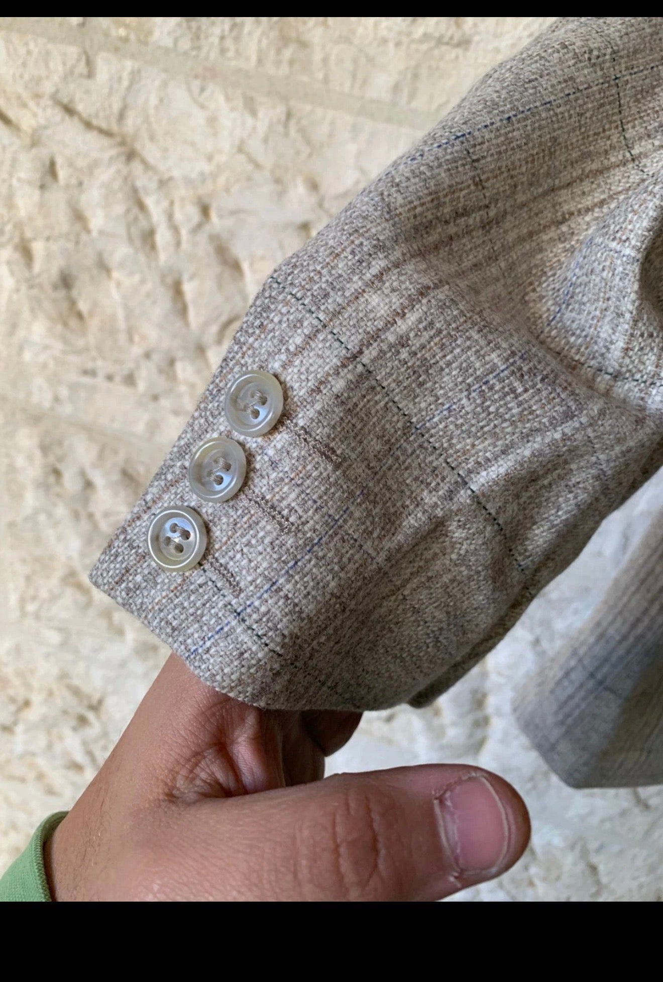 vintage classic Westbury wool blend beige plaid hunting jacket sport coat 44R