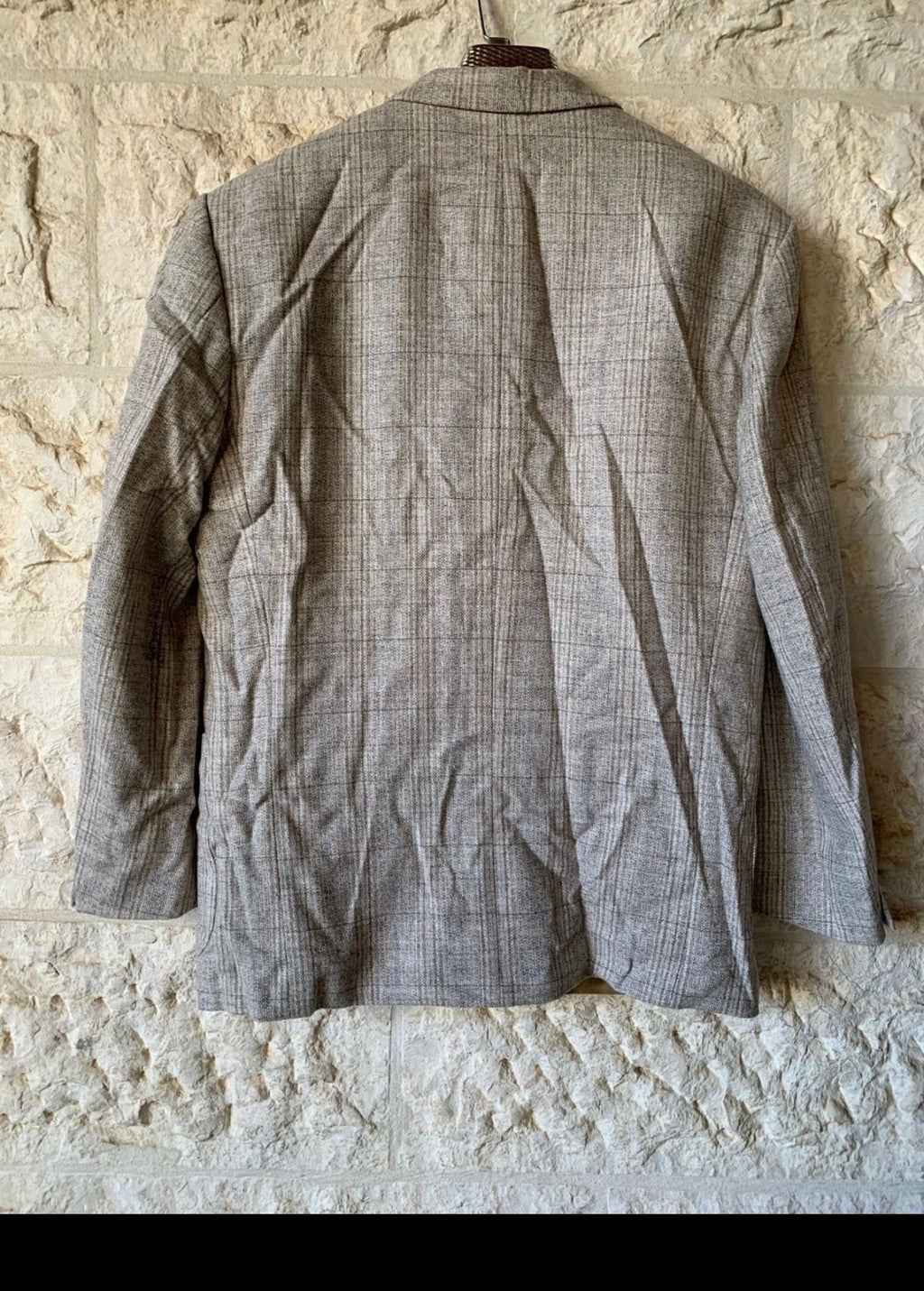 vintage classic Westbury wool blend beige plaid hunting jacket sport coat 44R