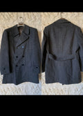 Vintage Steinbock Tiroler Loden pure wool belted db pea over coat 40R 40L