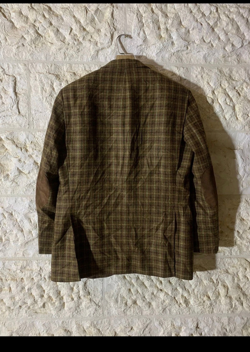 Vintage Kaiser Design Windowpane wool cashmere hunting jacket blazer 42R