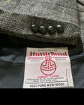 Vintage Harris Tweed handwoven pure wool Windowpane hunting jacket blazer 46R XL