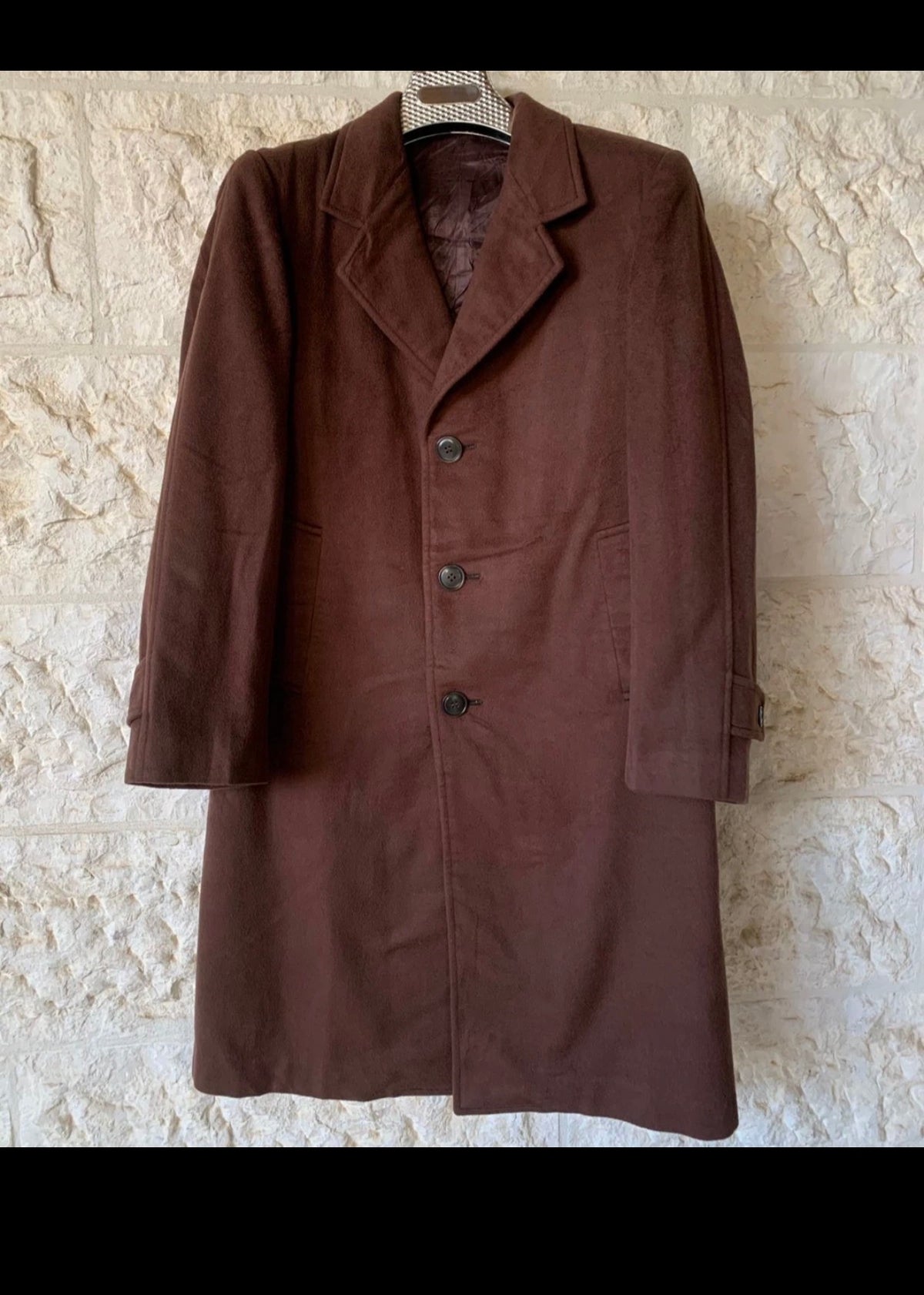 Vintage Wool Cashmere blend classic brown top over coat 38R