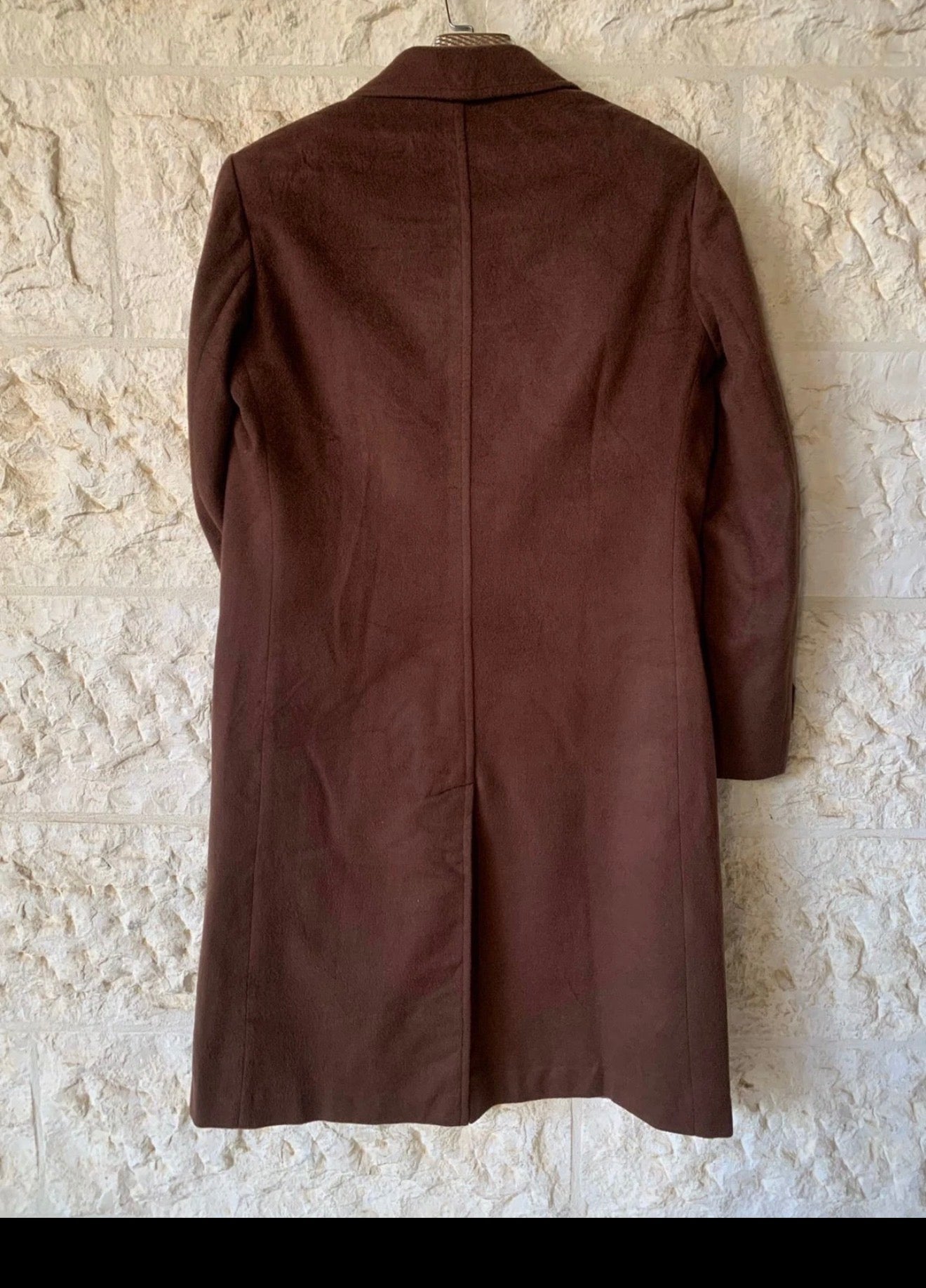 Vintage Wool Cashmere blend classic brown top over coat 38R