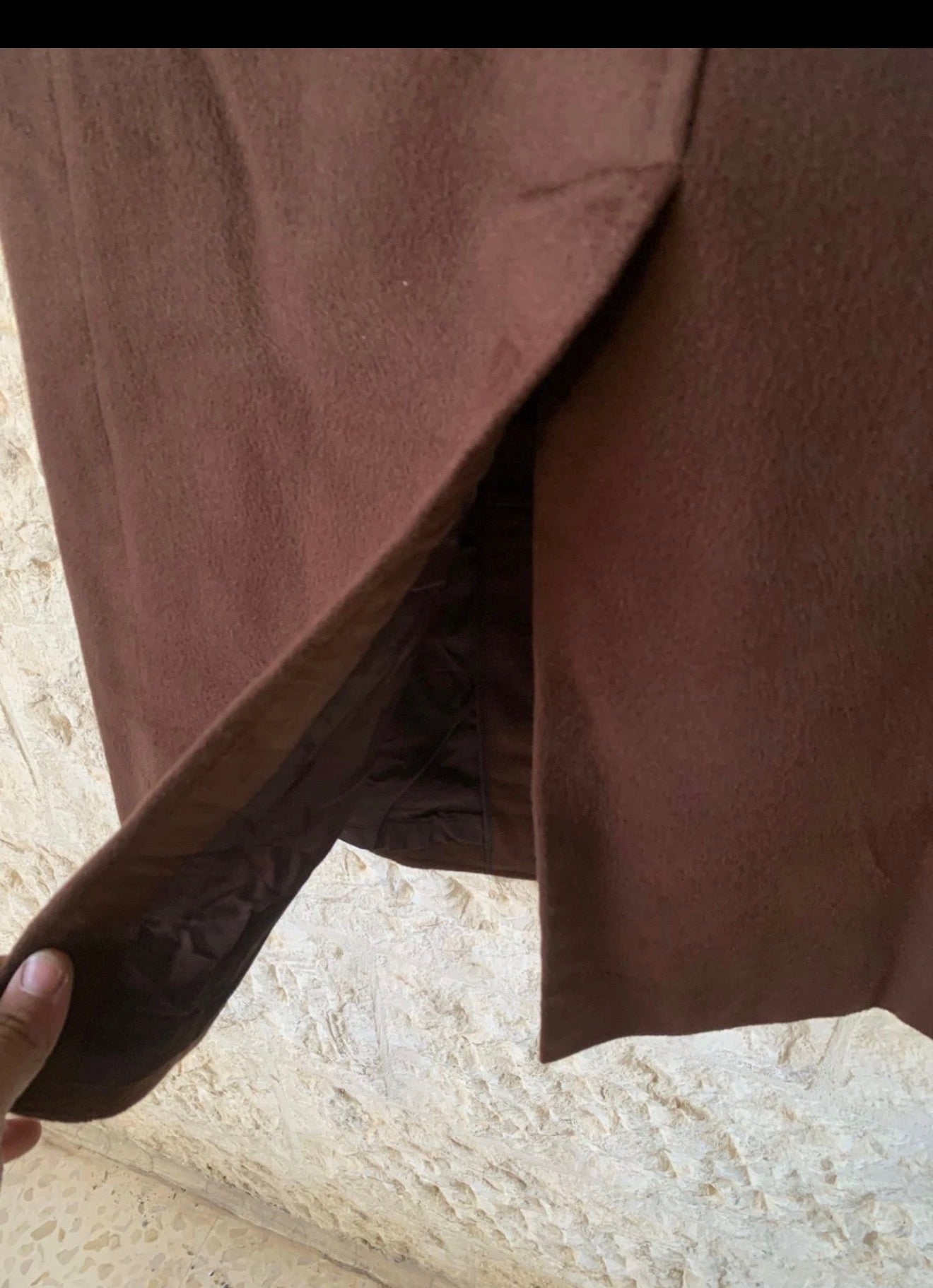 Vintage Wool Cashmere blend classic brown top over coat 38R