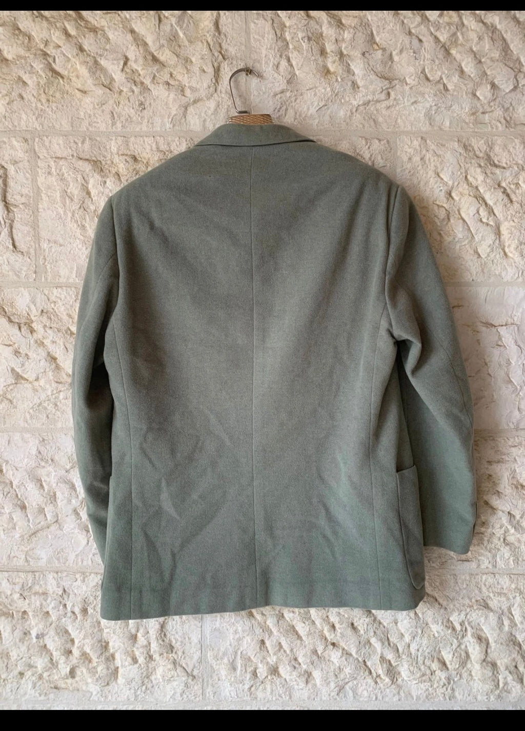 Vintage Gian Marco Venturi wool cashmere bluish green jacket blazer 42R