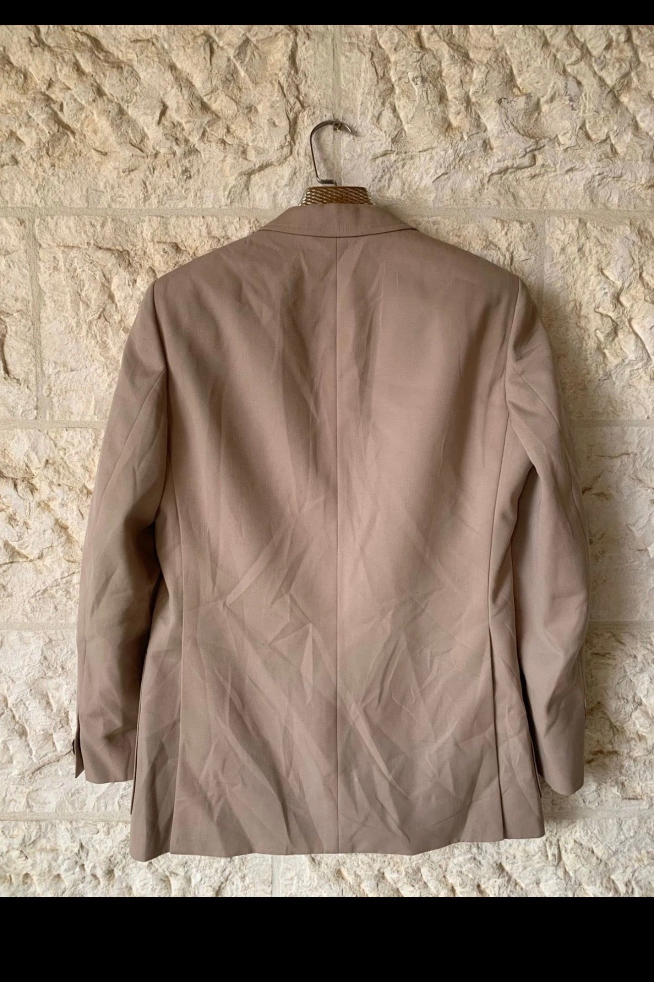 Vintage classic Westbury wool blend gold button beige jacket blazer 38R 36R