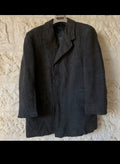 1950s Vintage heavyweight pure handwoven wool charcoal classic over coat 48R XL