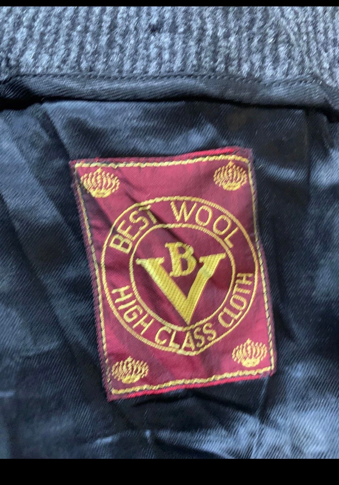 1950s Vintage heavyweight pure handwoven wool charcoal classic over coat 48R XL