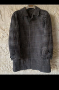 Vintage VIP wool cashmere houndstooth classic raglan over coat 44R